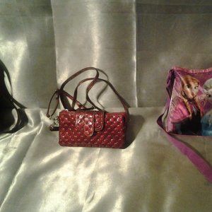 Reddish Burgundy Wallet Purse Handbag Shoulder Bag